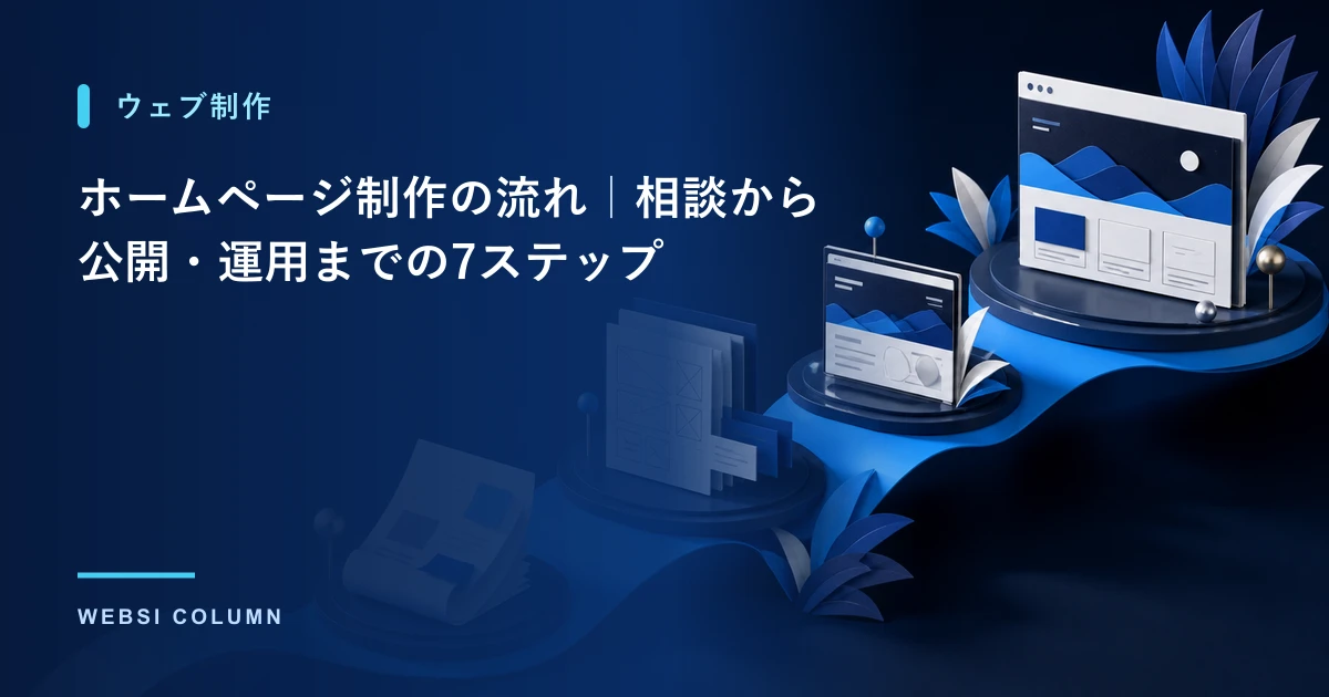ホームページ制作を進めるイメージ